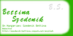 bettina szedenik business card